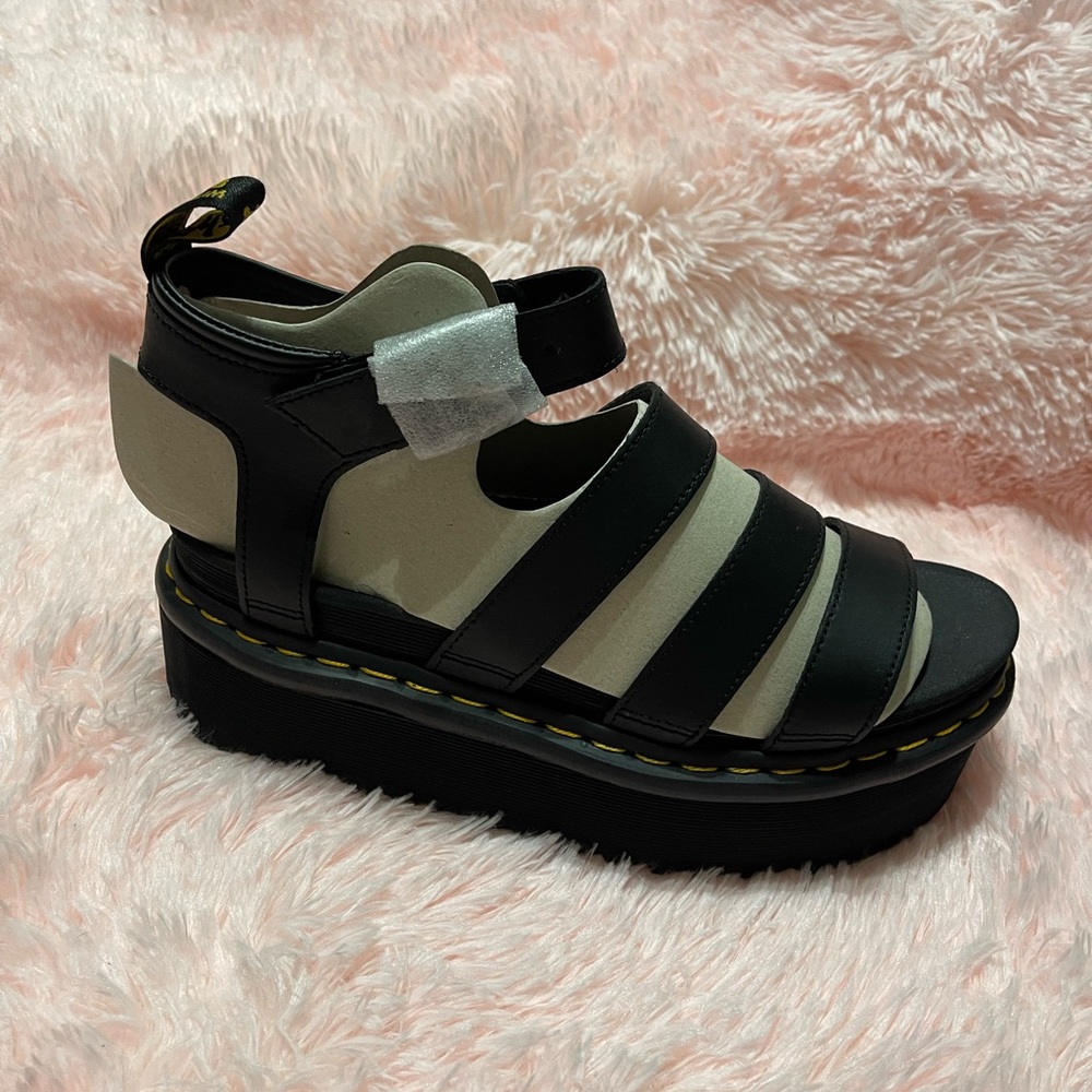 BLAIRE HYDRO LEATHER PLATFORM STRAP SANDALS